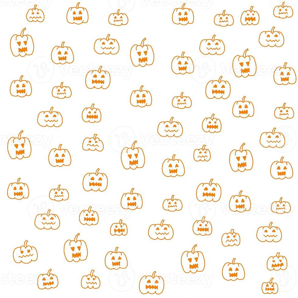 Sketch Pumpkin vegetable Halloween on white background photo