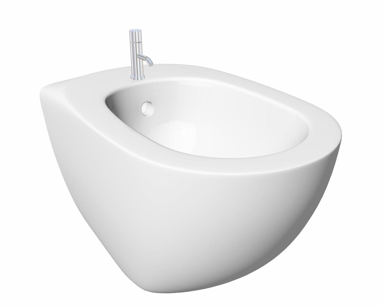 Round bidet design for bathrooms. 3D illustration photo