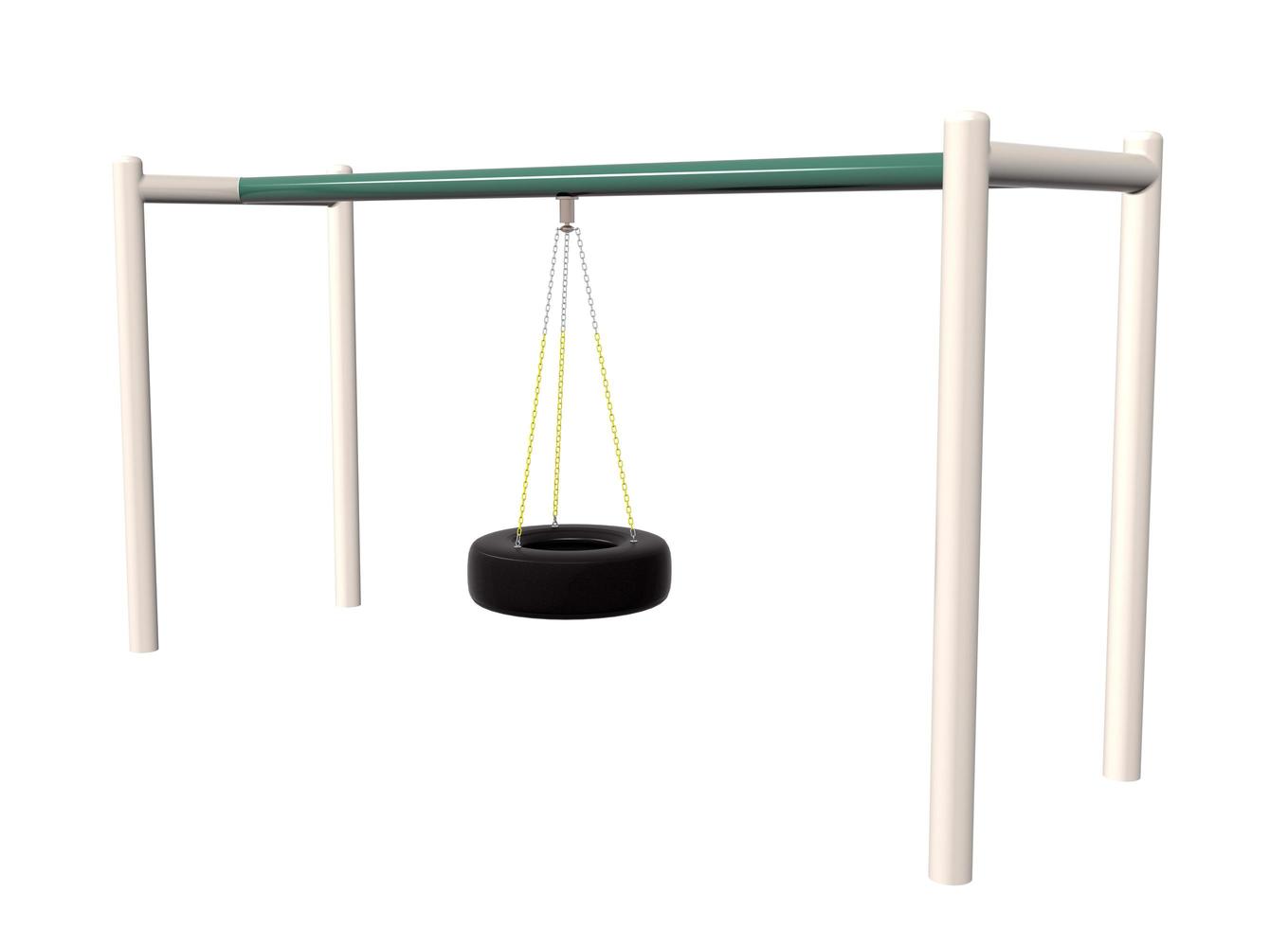 Tire swing, 3D illustration photo