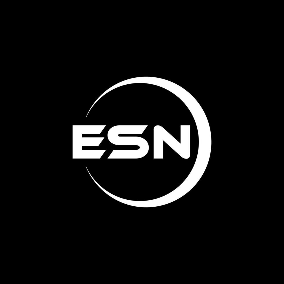 diseño del logotipo de la letra esn en la ilustración. logotipo vectorial, diseños de caligrafía para logotipo, afiche, invitación, etc. vector