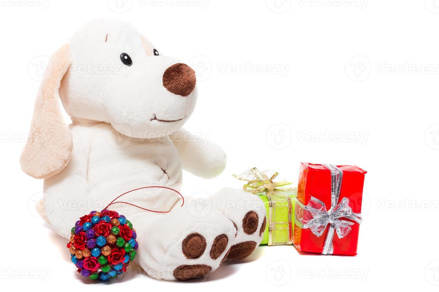 Toy plush dog photo