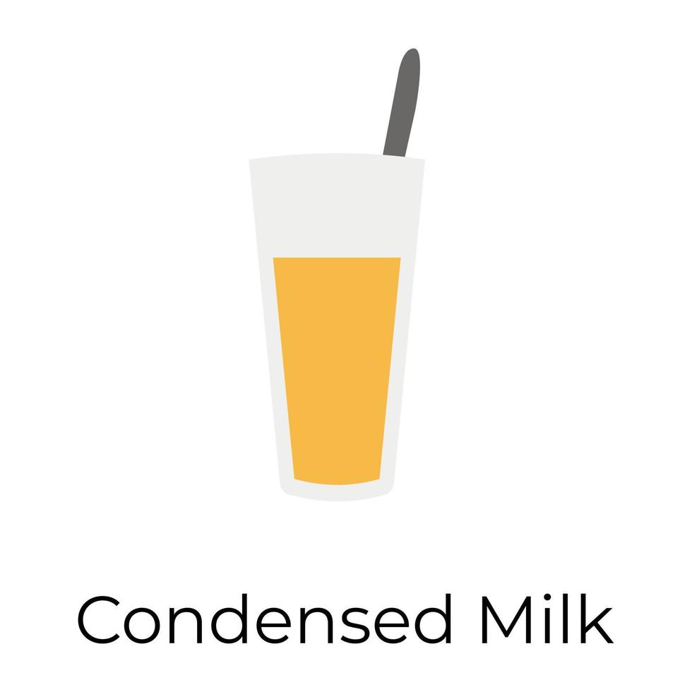 Trendy Condensed Milk vector