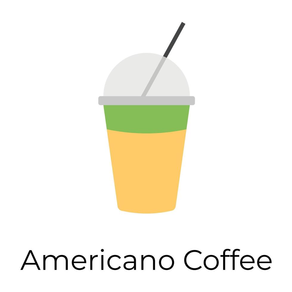 café americano de moda vector