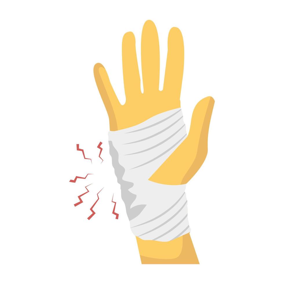 Trendy Hand Bandage vector