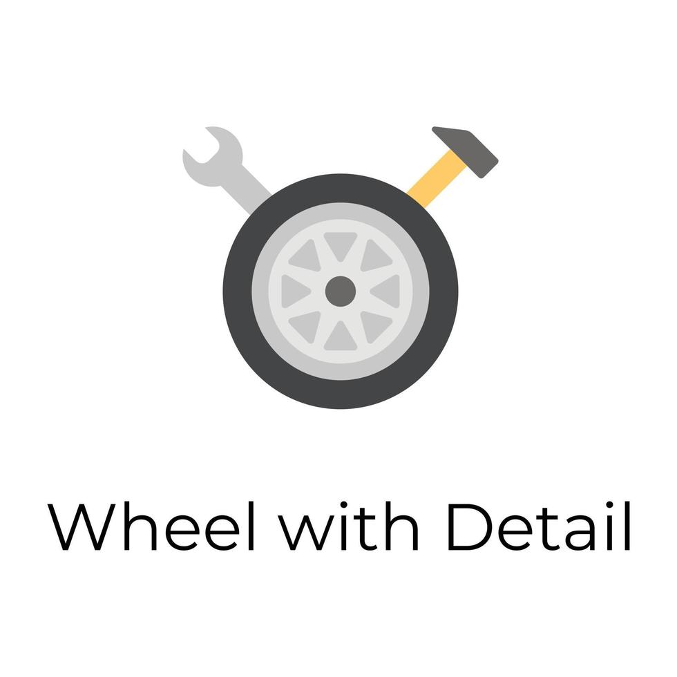 Trendy Wheel Detailing vector