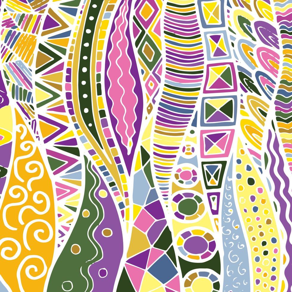 Fabric abstract doodles, hand drawn, lines, print, art. vector