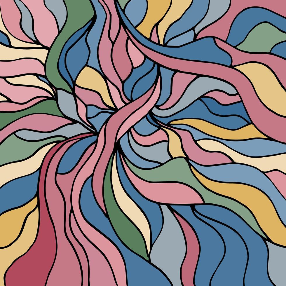 Fabric abstract doodles, hand drawn, lines, print, art. vector