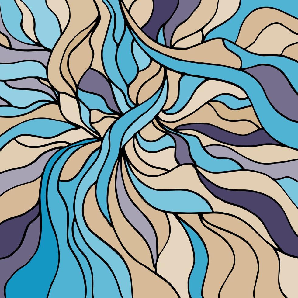 Fabric abstract doodles, hand drawn, lines, print, art. vector