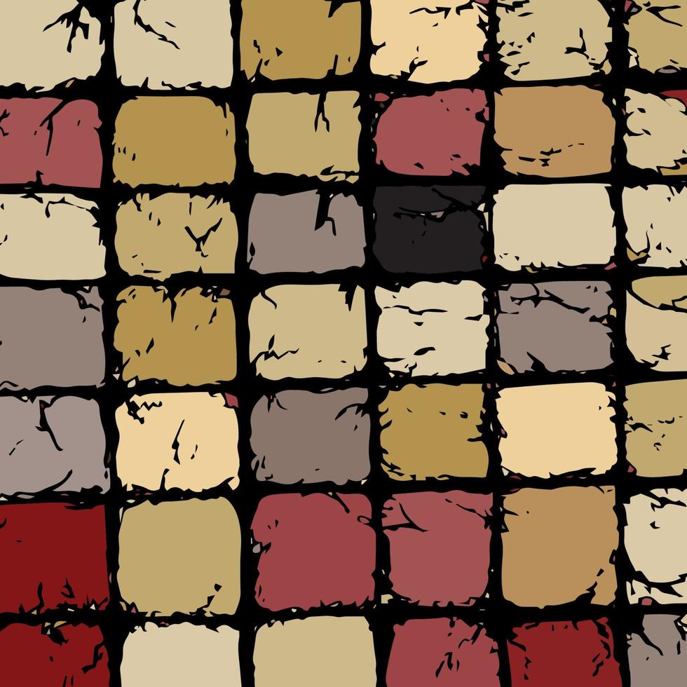 Hand drawn rough brick, good for background, wallpaper, print, art. vector