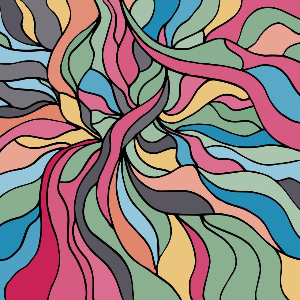 Fabric abstract doodles, hand drawn, lines, print, art. vector