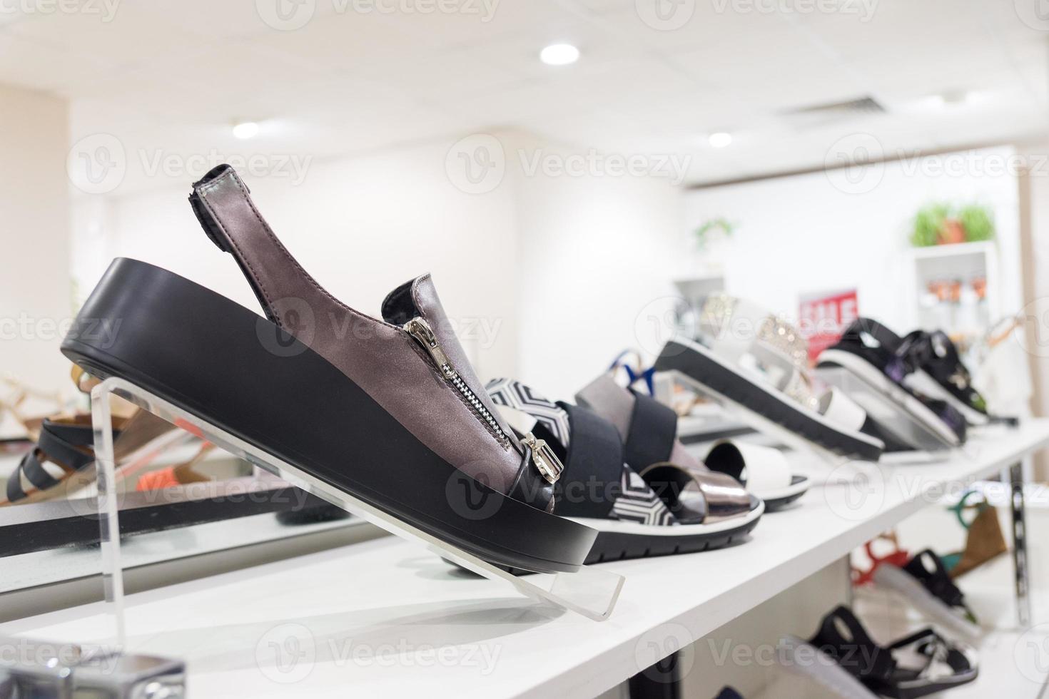 Women's shoes in a shop photo