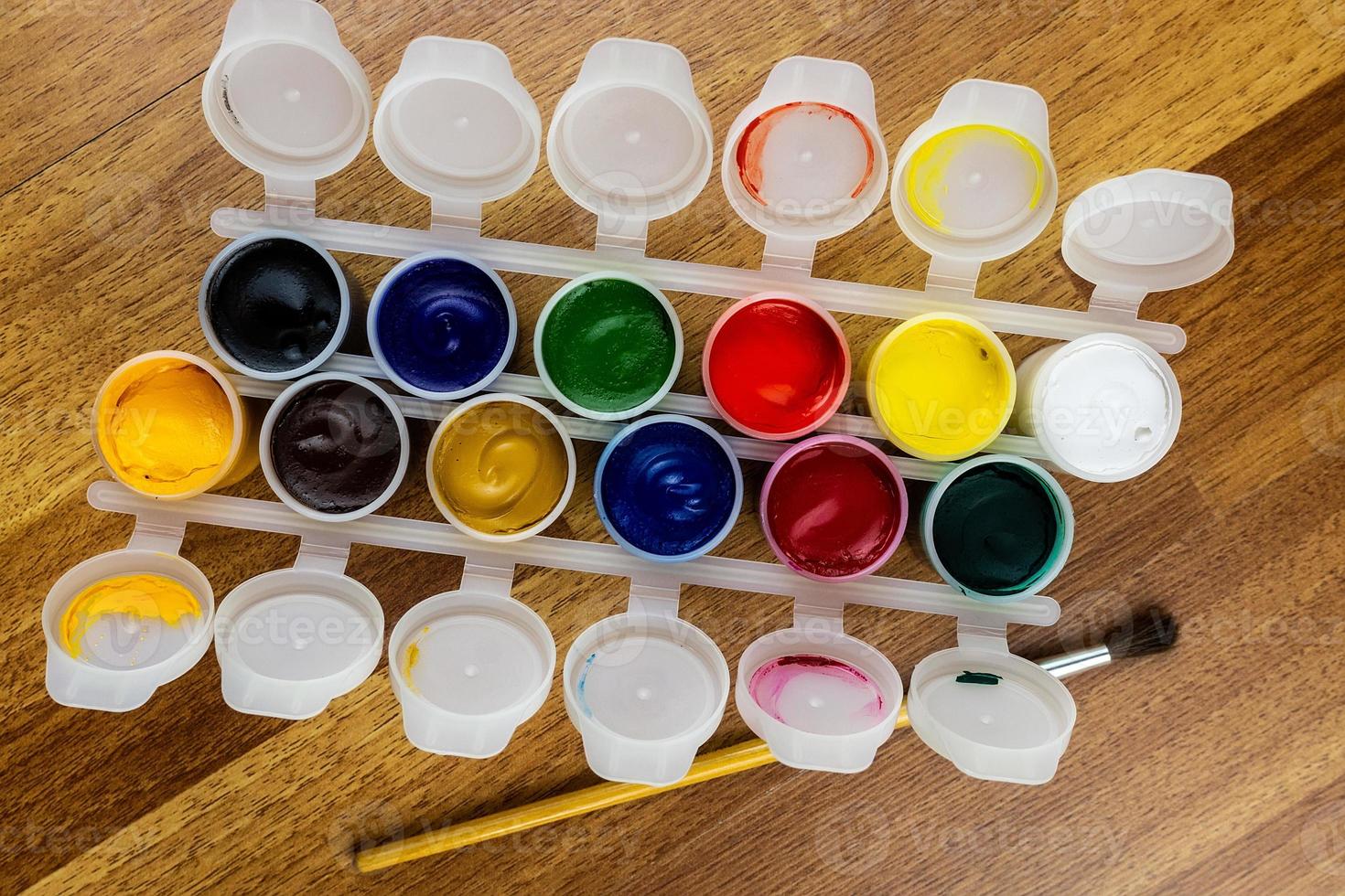 gouache and brush photo