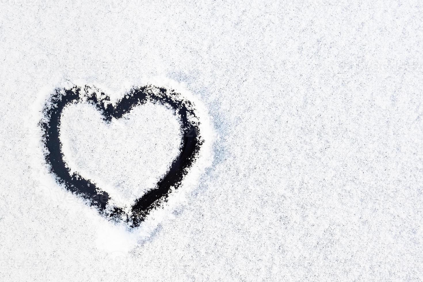 heart texture  snow  car photo