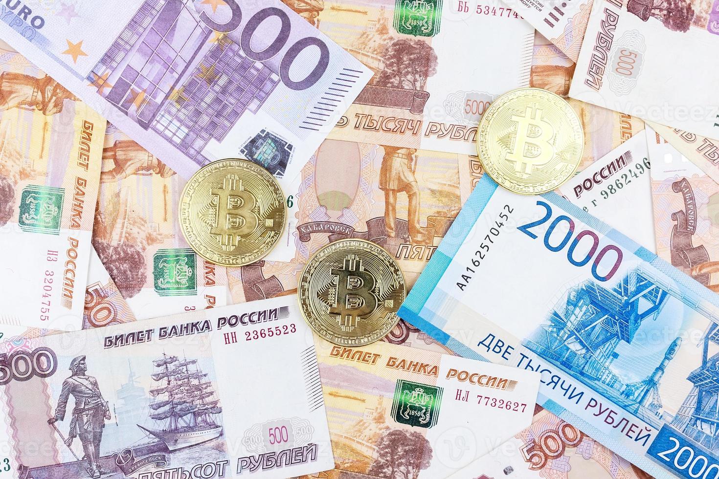 money and bitcoin photo