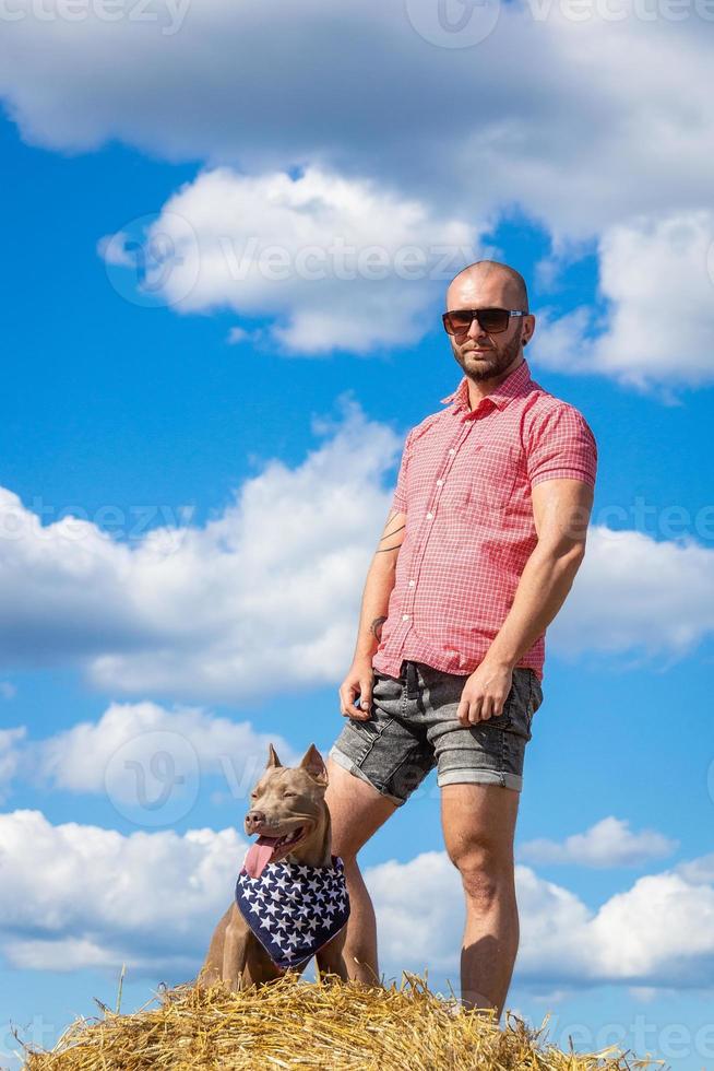 The man with the dog photo