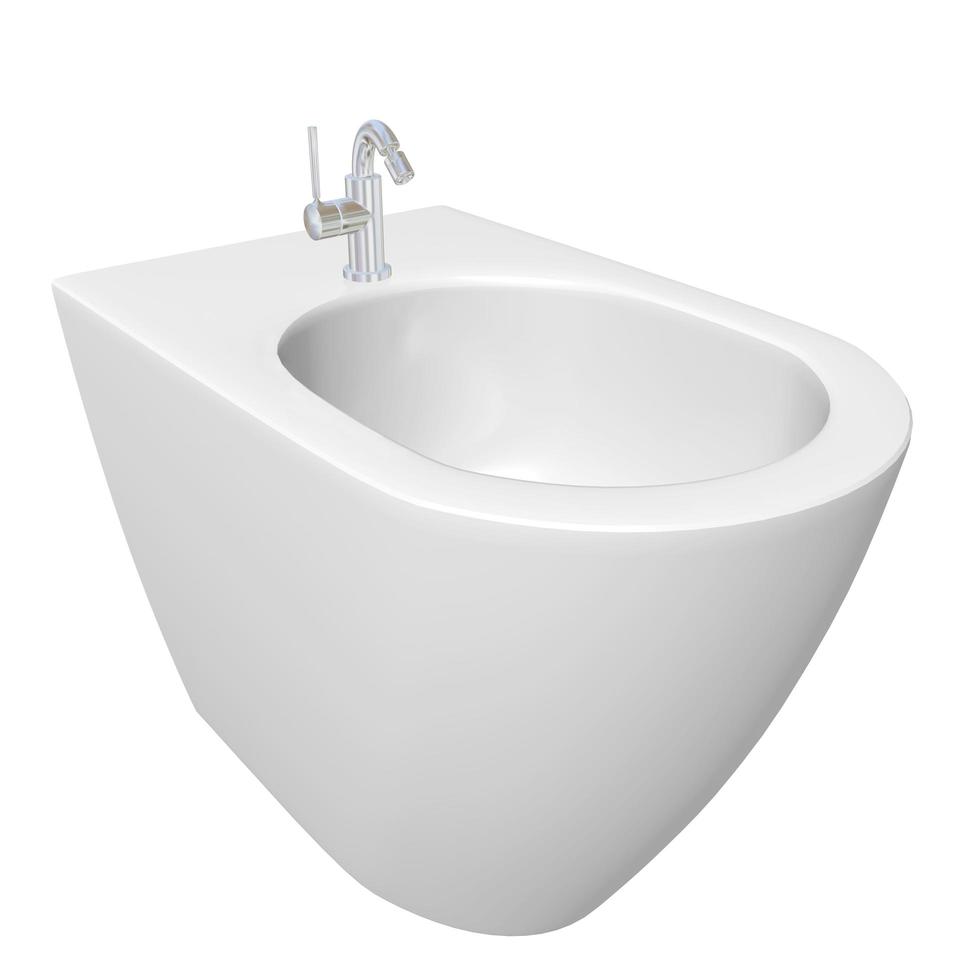 Round bidet design for bathrooms. 3D illustration photo