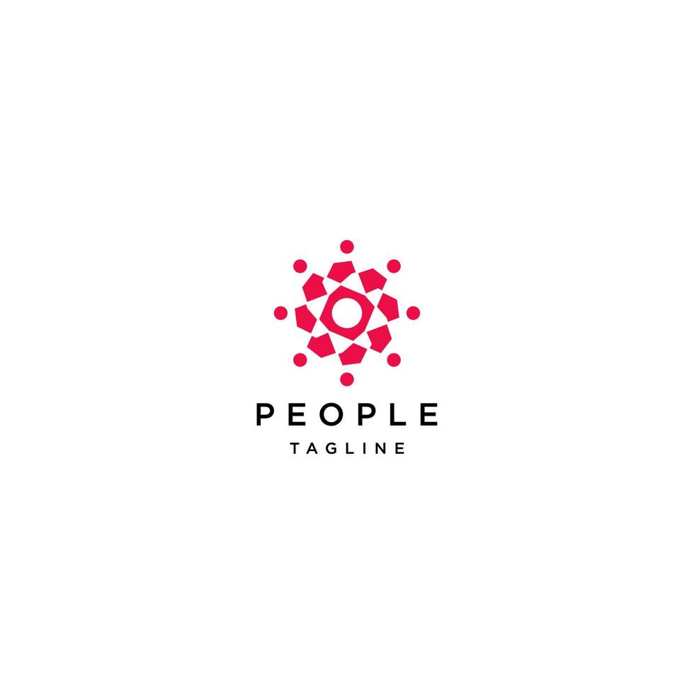 people logo vector icon design template