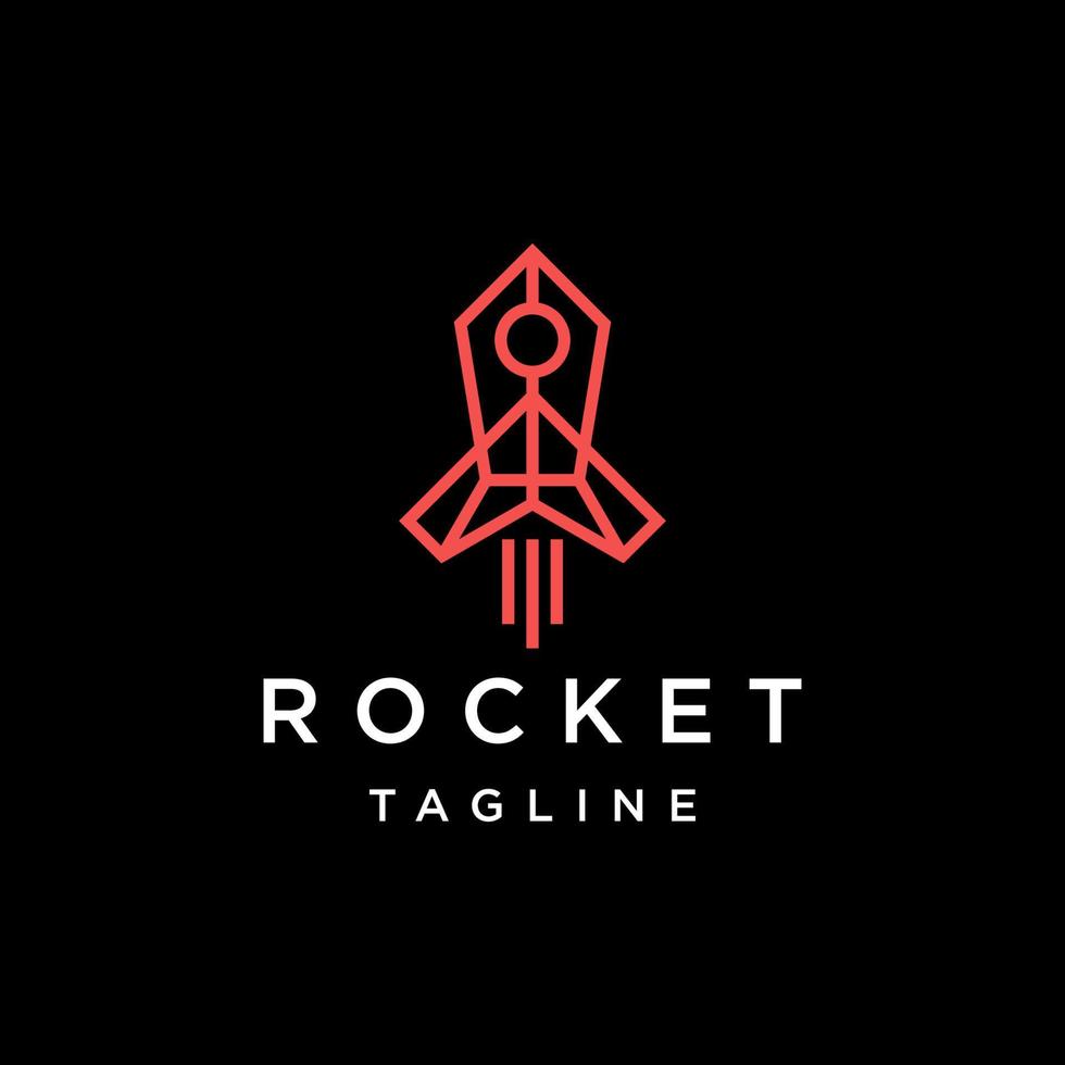 Rocket logo vector icon design template