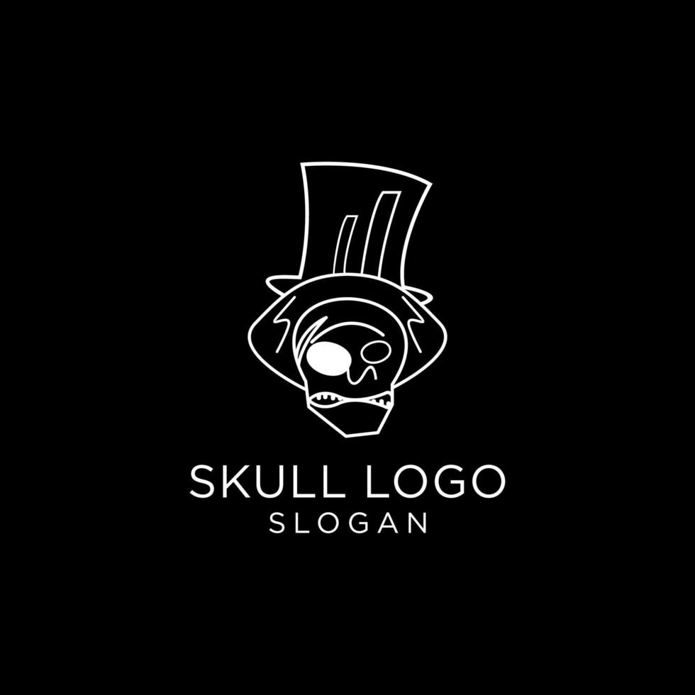 Skull logo vector icon design template