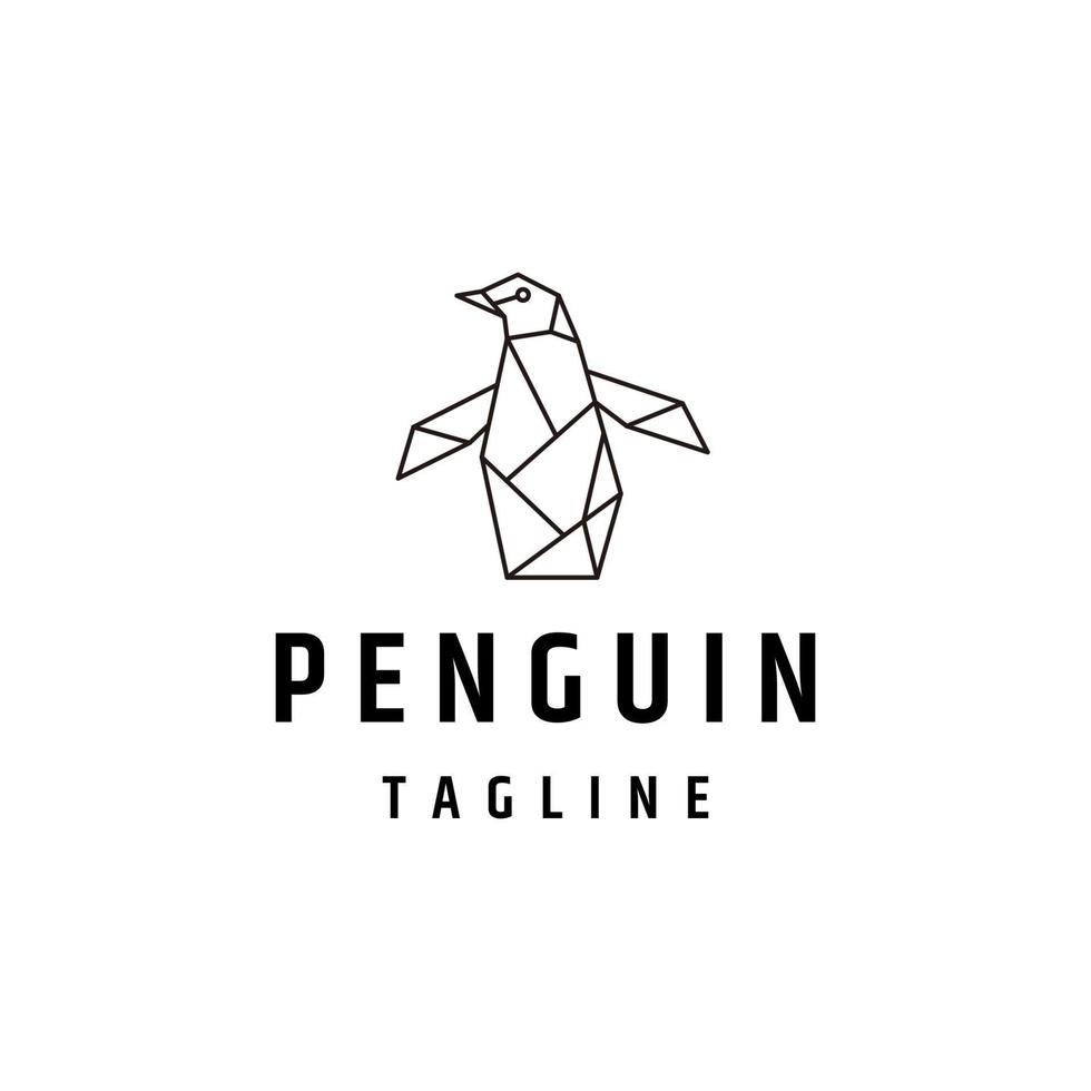 plantilla de icono de diseño de logotipo de pingüino vector