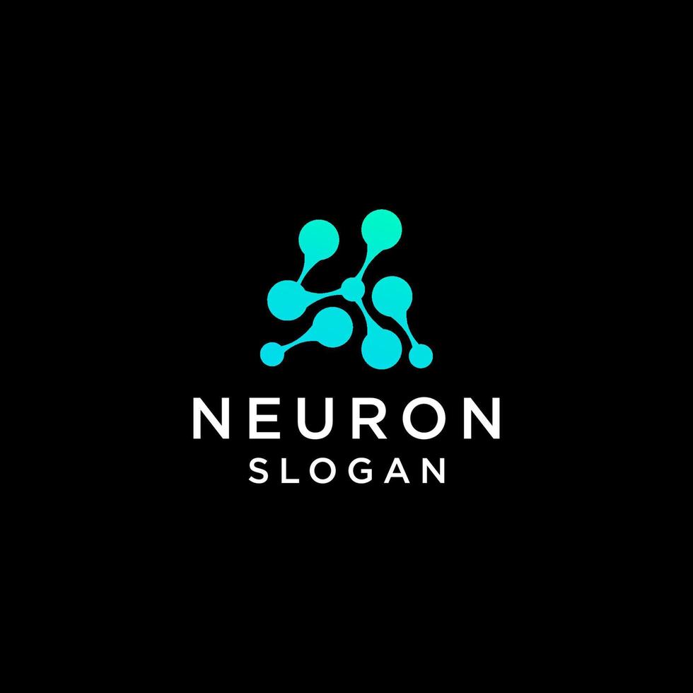 Neuron logo design icon template vector