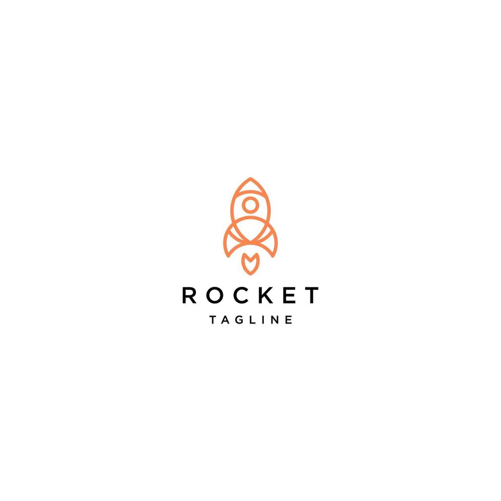 Rocket logo vector icon design template