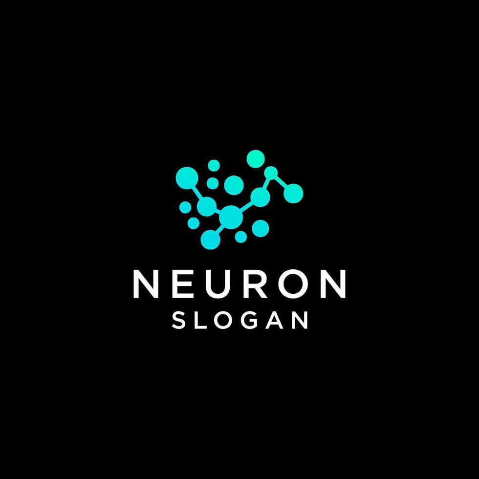 plantilla de icono de diseño de logotipo de neurona vector