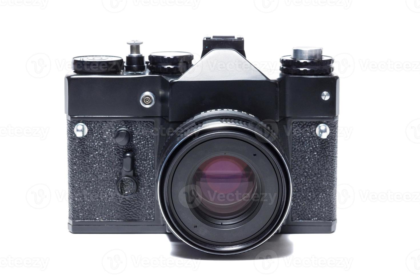 the camera on white background photo