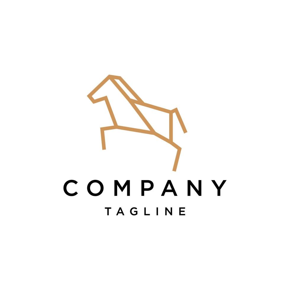 Horse geometric logo icon design template vector