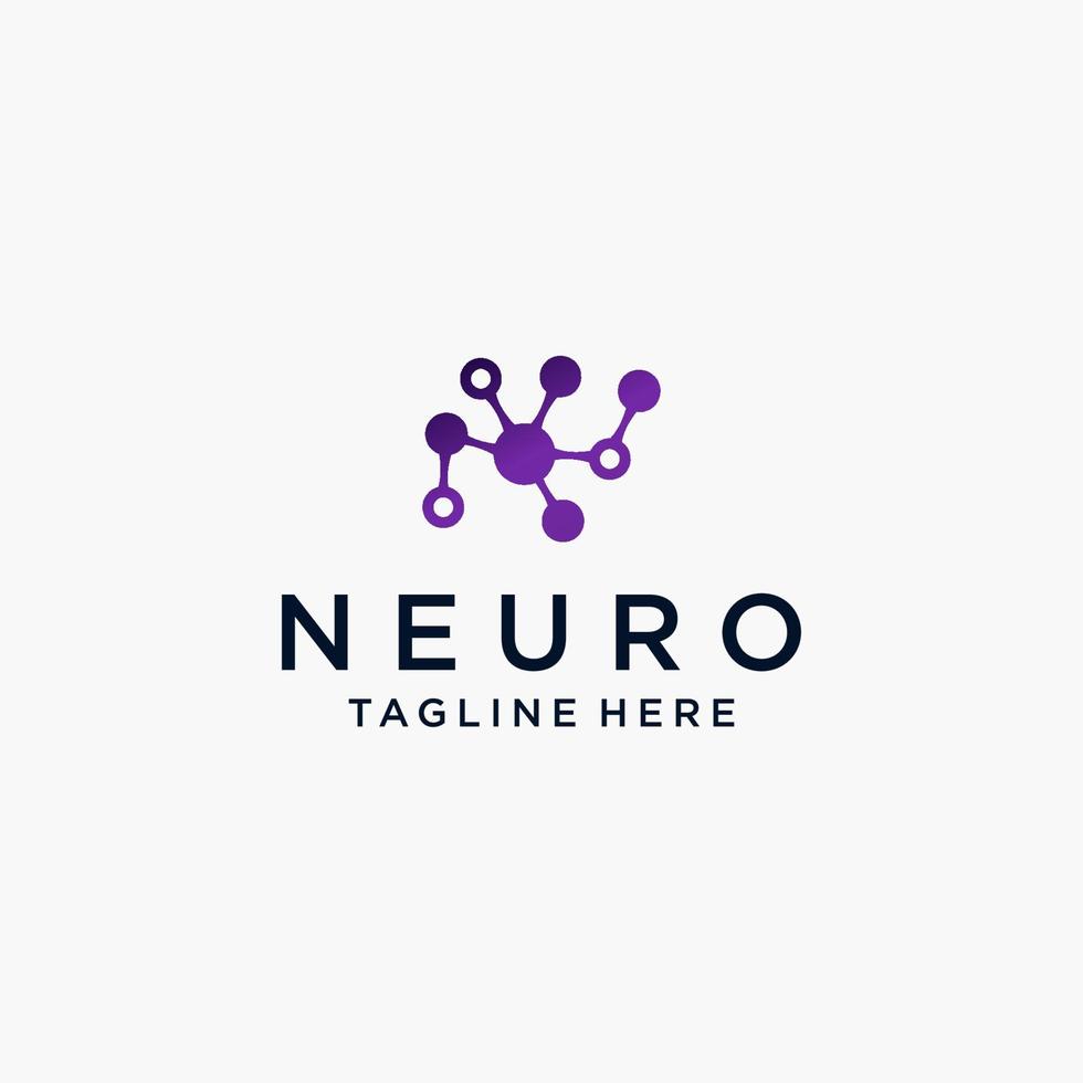 plantilla de icono de diseño de logotipo de neurona vector