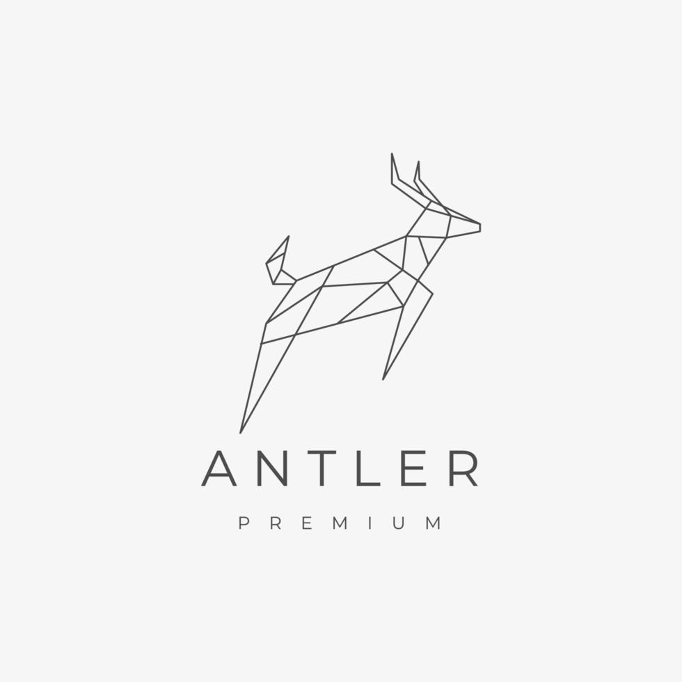 Antelope logo vector icon design template