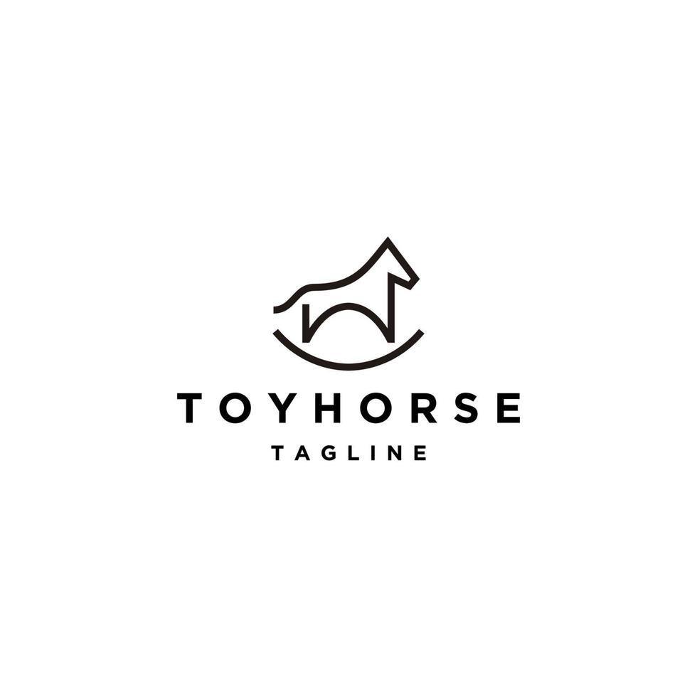 plantilla de diseño de icono de vector de logotipo de caballo de juguete