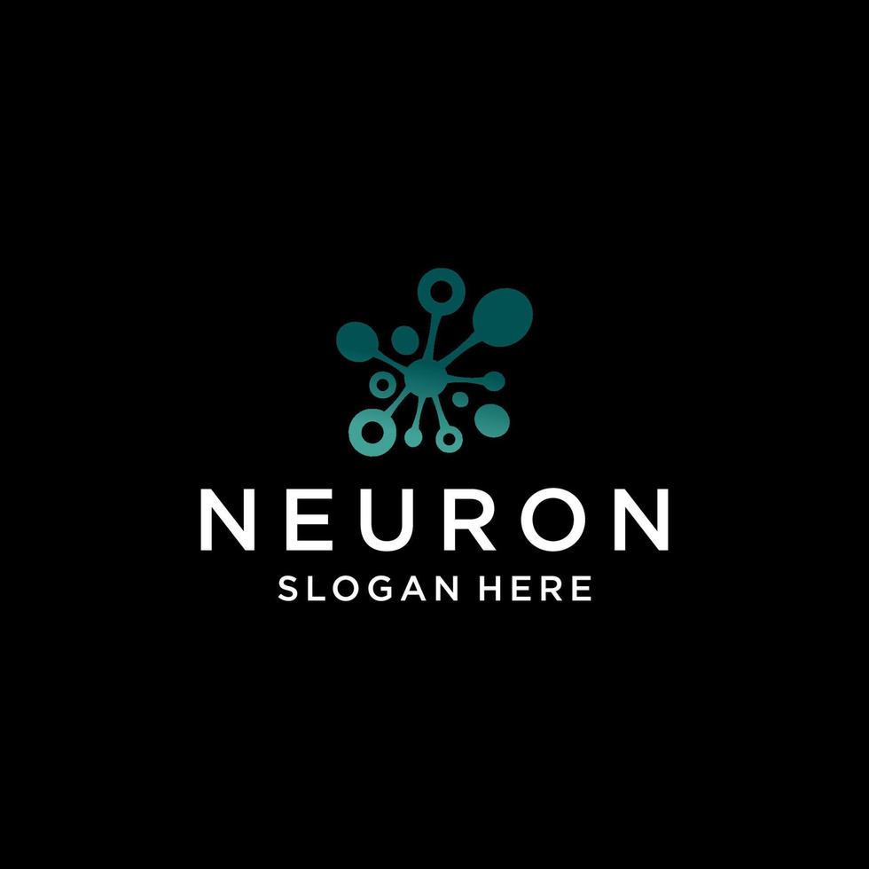 Neuron logo design icon template vector