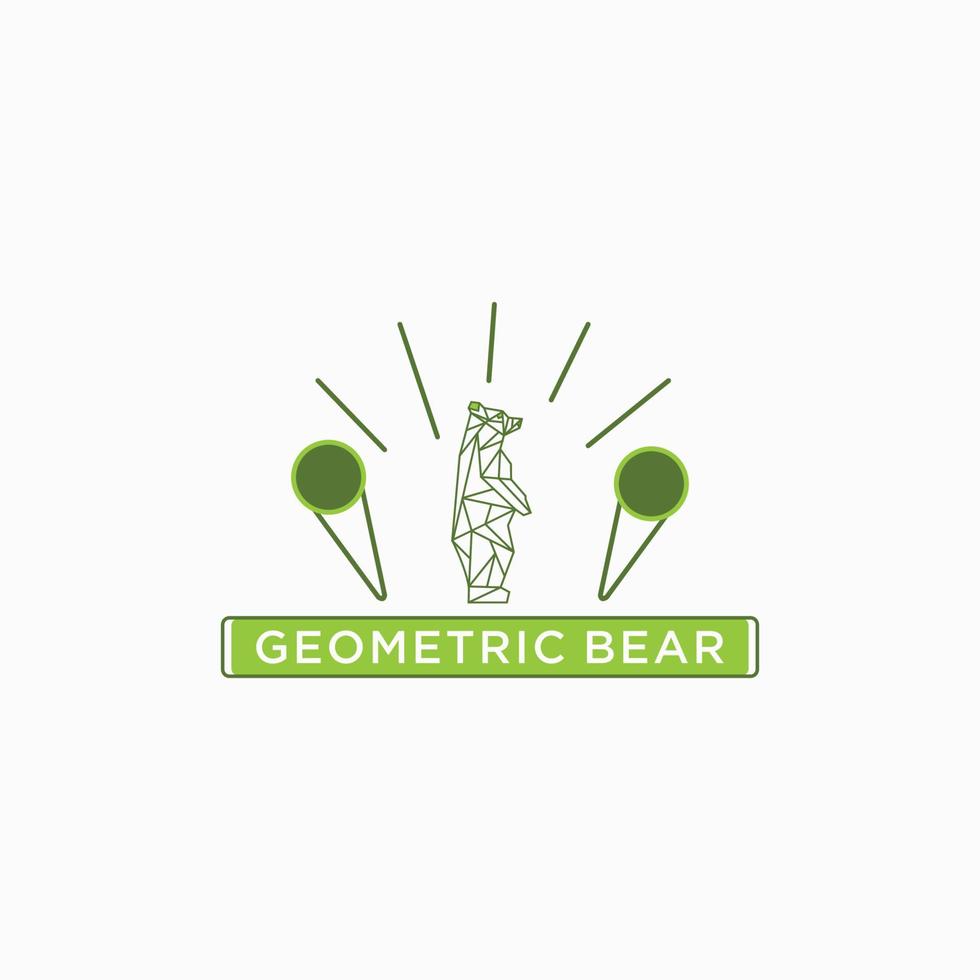 vector de diseño de icono de logotipo de oso