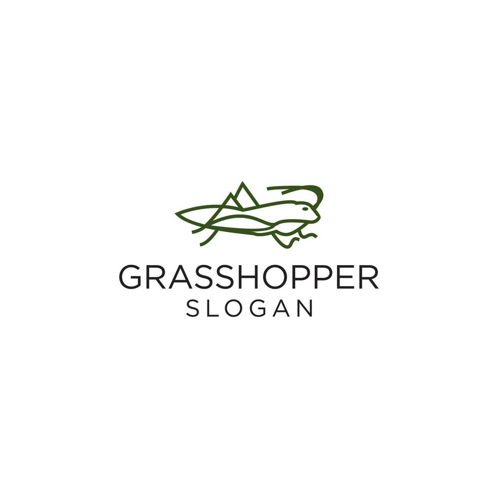 Grasshopper logo icon design template vector