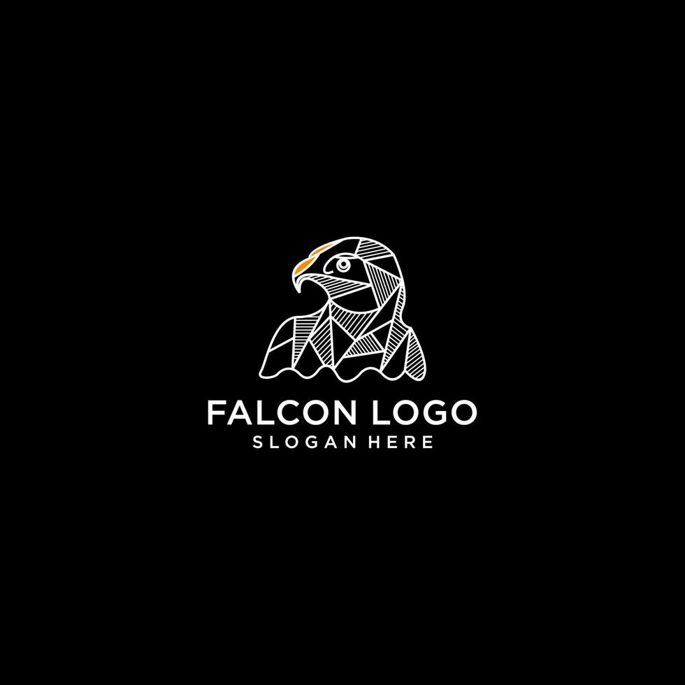 plantilla de icono de diseño de logotipo de halcón vector