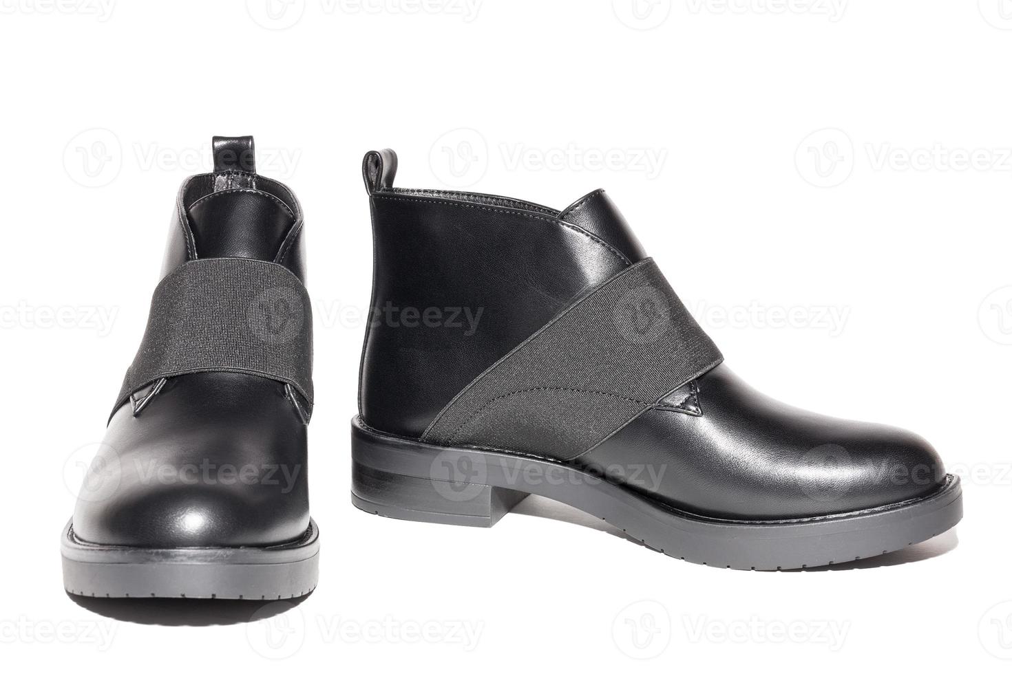 Female winter leather shoes photo