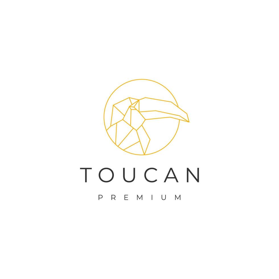 Toucan geometric logo design icon template vector