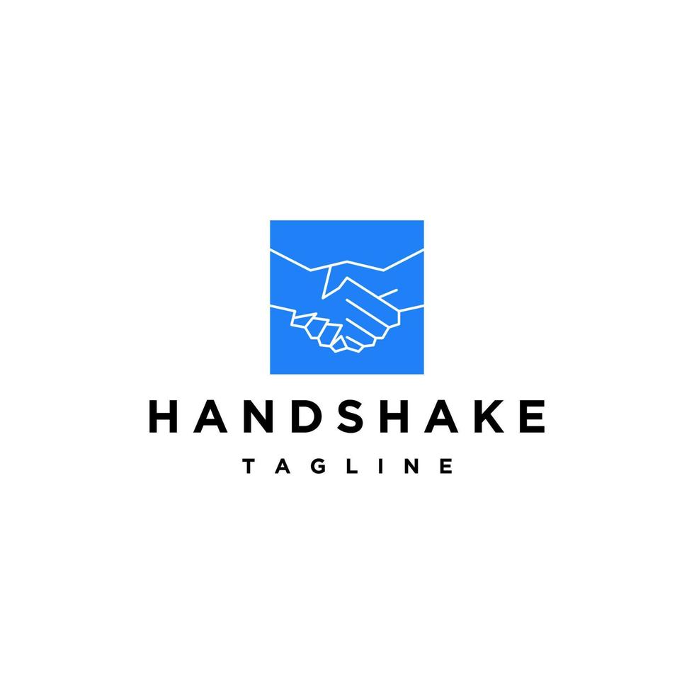 Handshake logo design icon template vector