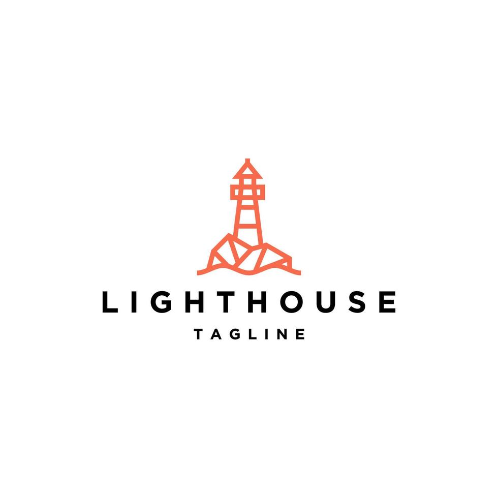 Lighthouse logo icon design template vector