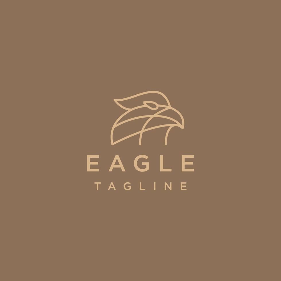 Eagle head geometric logo vector icon design template