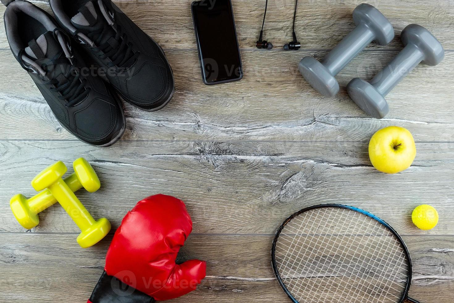 Sports equipment for fitness photo