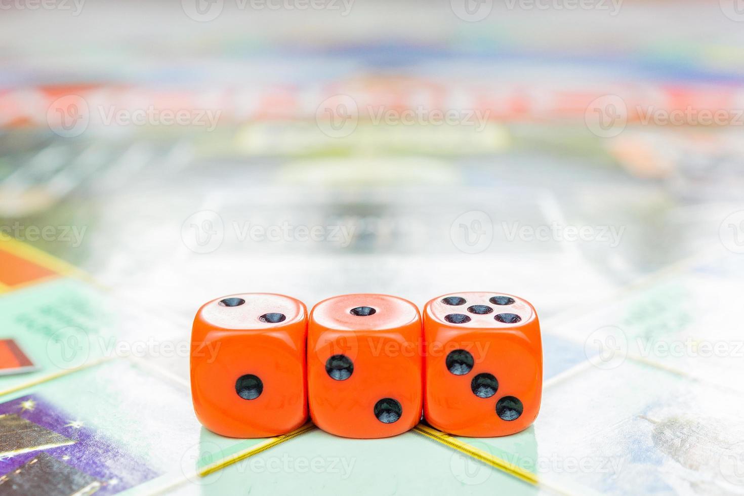 cubes on the board game photo