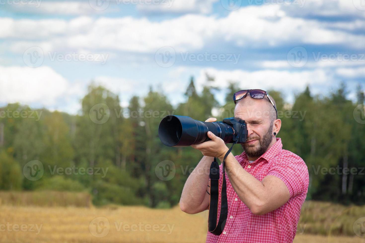 photographer in nature photo
