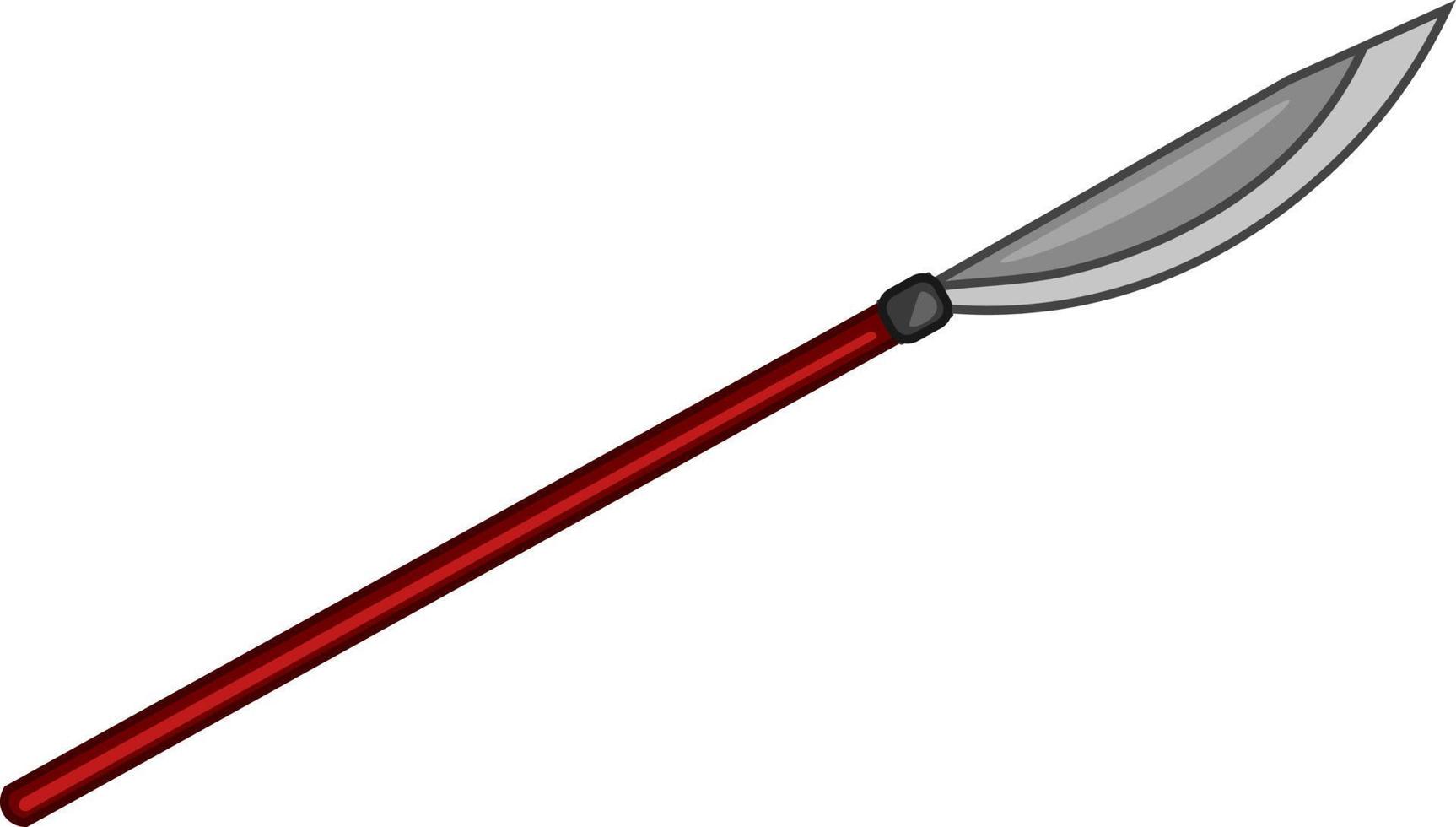 A Japanese spear, vector or color illustration.