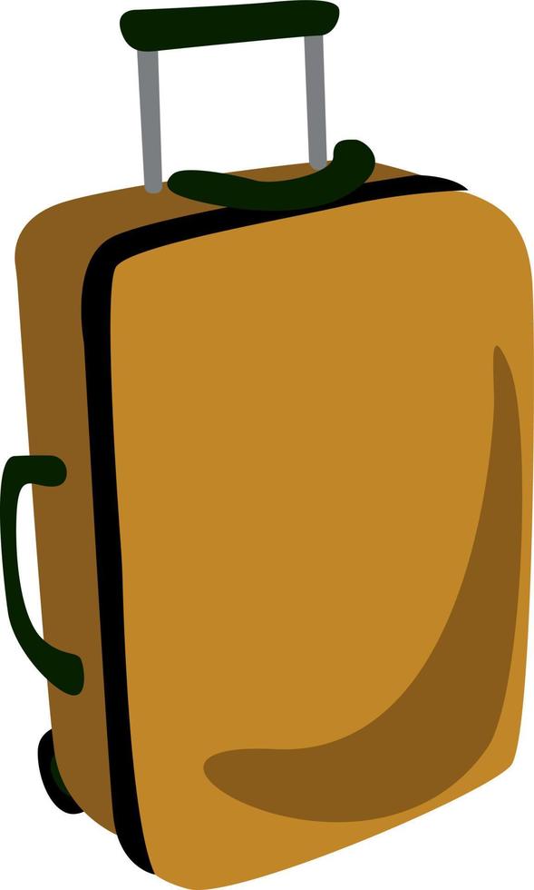 Luggage, illustration, vector on white background.