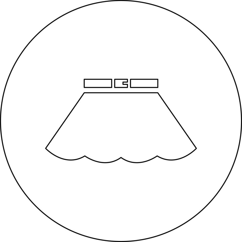 falda blanca corta, ilustración, vector sobre fondo blanco.