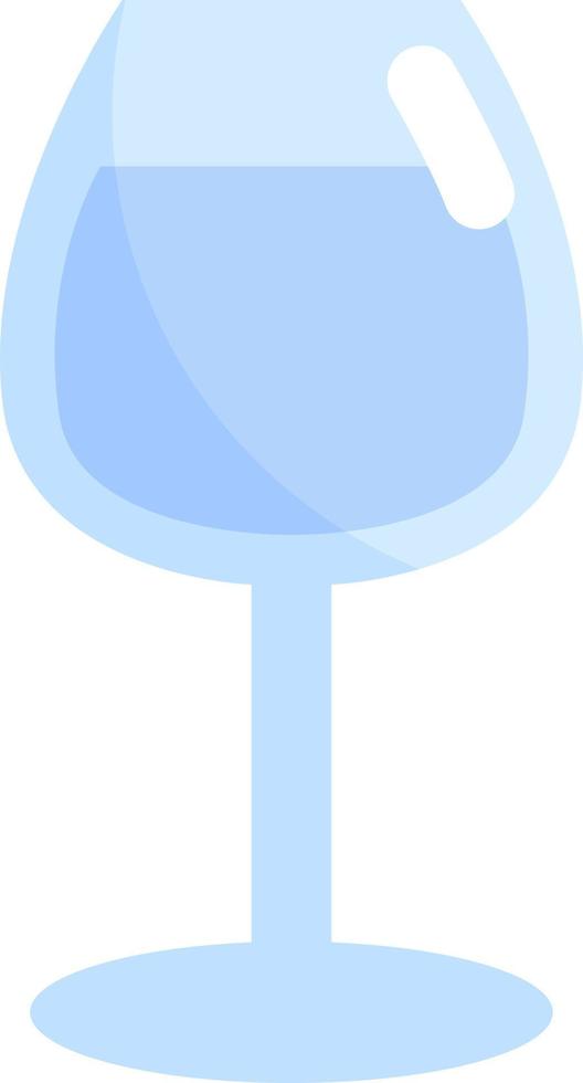 Copa de vino azul, ilustración, vector sobre fondo blanco.