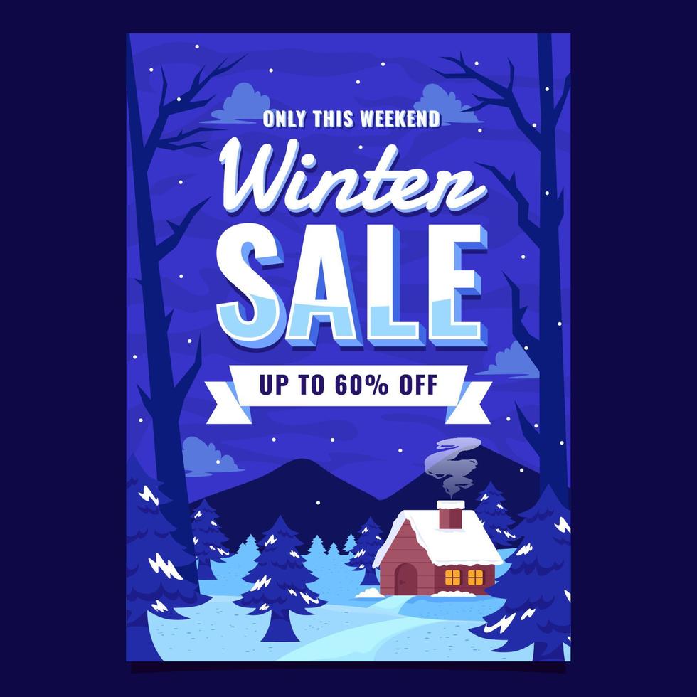 Winter Sale Poster vector