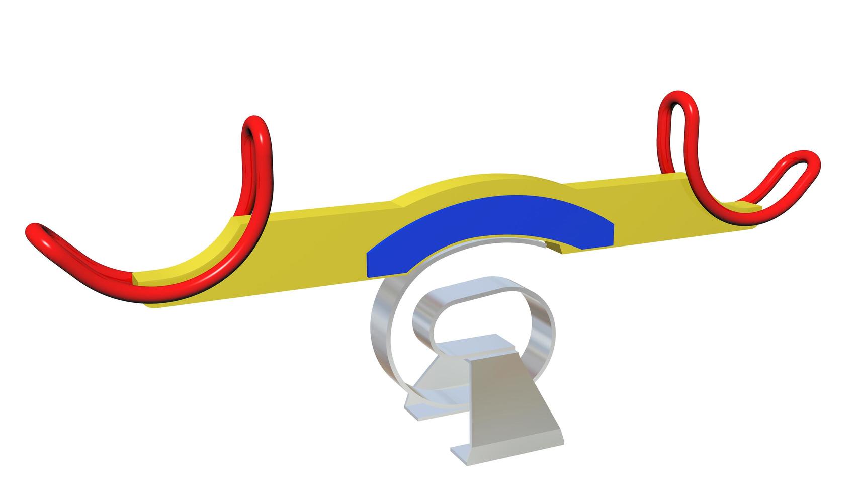 Modern colorful seesaw, 3d illustration photo